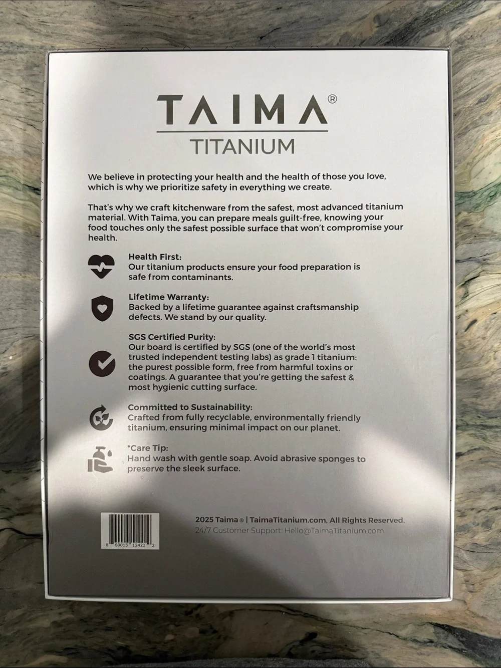 Taima Titanium Cutting Board - Silver